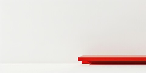 An abstract and conceptual artwork against a stark white backdrop, Minimalist shapes in bold contrasts, Conceptual minimalist style
