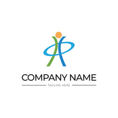 Logo Design, x letter, human symbol with gesture