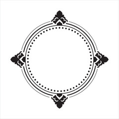 Ornamental border insignia vector
