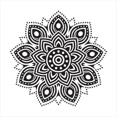 Outline Mandala for Coloring Book Page. Oriental Mandala vector. Mandala Coloring book line art vector illustration