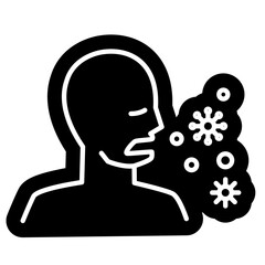 Droplet Spreading icon, Influenza Illness