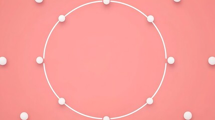 Pink background, connected spheres, network