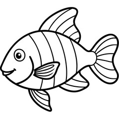 Princess parrotfish isolated on white background