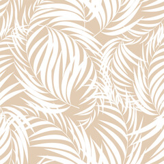 Seamless Tropical Palm Leaves. Abstract Palm leaves seamless pattern. Vector eps 10