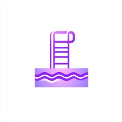 Pool ladder, summer, water, recreation, icon, design, illustration, website