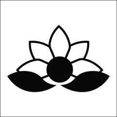 vector design illustration of blooming flower silhouettes in black and white. suitable for logos, icons, posters, advertisements, banners, companies, t-shirt designs, stickers, websites.