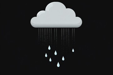 A Simple Rain Cloud Graphic Design for Modern Mood
