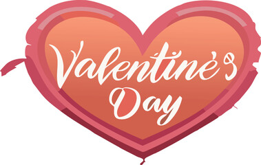 Valentine's day text sign illustration