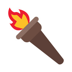Olympic flame flat icon
