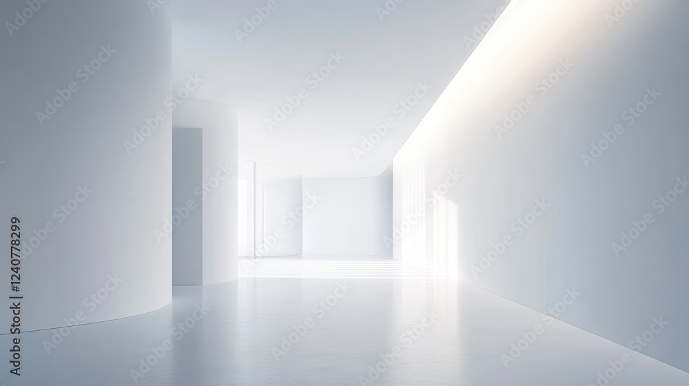 Poster a wide-screen white gradient with a blurred backdrop, offering a sleek, minimal background with plen