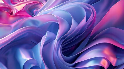 Fototapeta premium An abstract background of flowing, colorful, 3D shapes.