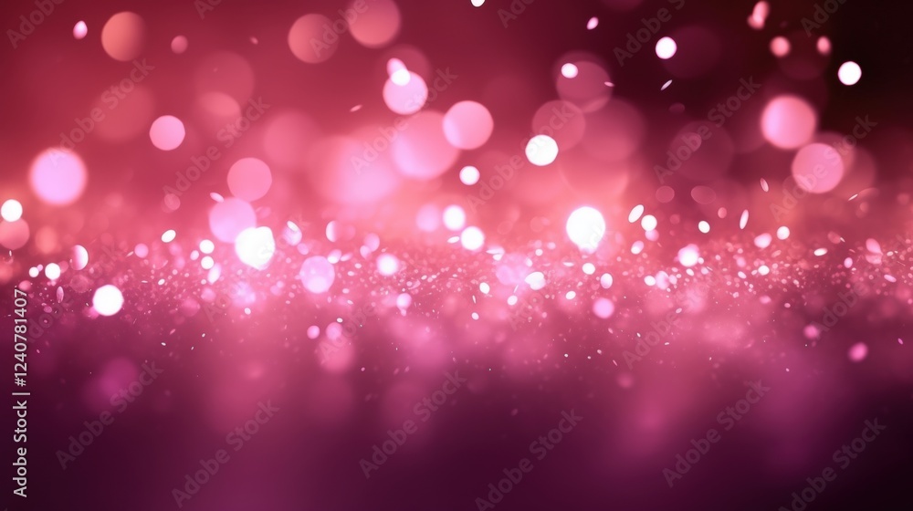 Aufkleber abstract pink glow particles background with soft bokeh effect for creative and artistic designs