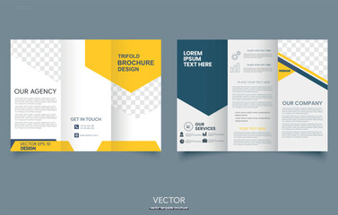 Professional trifold template with a minimalistic style