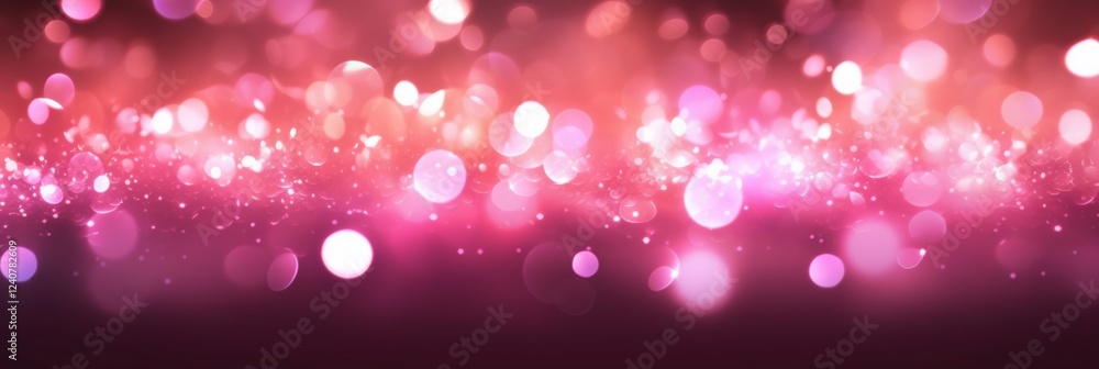 Poster abstract pink glow with bokeh particles creating a dreamy atmosphere for backgrounds and creative de