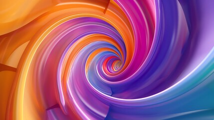 An abstract, colorful, and dynamic background with layers of wavy shapes in shades of blue, green, yellow, red, and purple, creating a mesmerizing optical illusion.