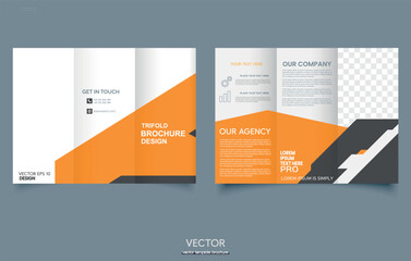 Professional trifold template with a minimalistic style