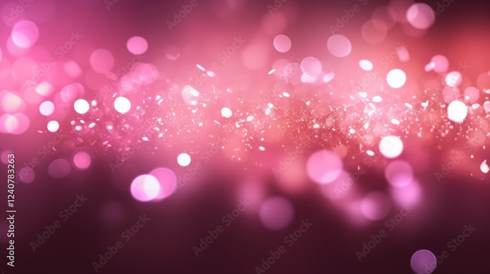 Aufkleber abstract pink particle glow background with soft bokeh effect for artistic and modern designs in var