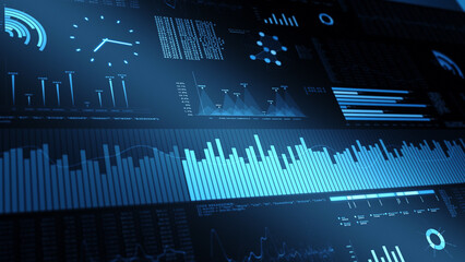 Business info graphics data background illustration.