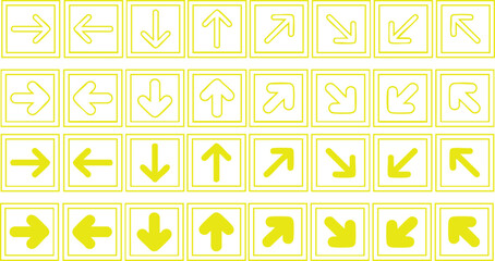 a set of arrows pointing in different directions, Directional arrows for websites and other business presentations without background