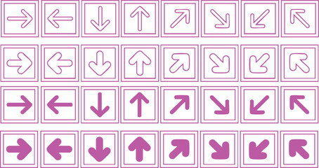 a set of arrows pointing in different directions, Directional arrows for websites and other business presentations without background