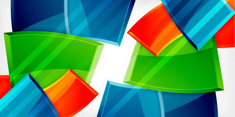 Vector abstract color geometric shapes. Illustration For Wallpaper, Banner, Background, Card, Book Illustration, landing page