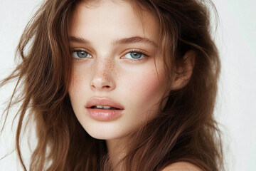 Fototapeta premium Natural portrait of a young woman with striking features