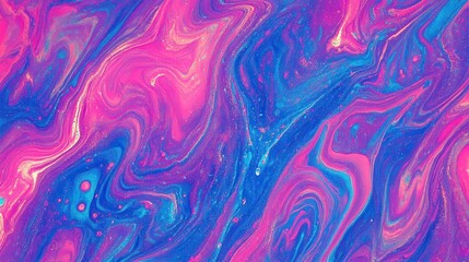 Vibrant Abstract Swirl Pattern in Pink and Blue Colorful Design