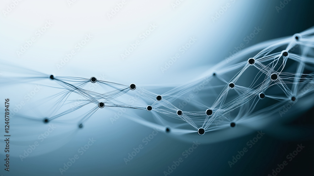 Poster abstract network connections: a mesmerizing abstract representation of interconnectedness and digita