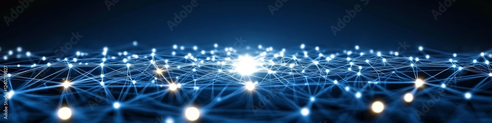 Aufkleber intricate network of blue lines a vector illustration depicting visual connectivity and data flow