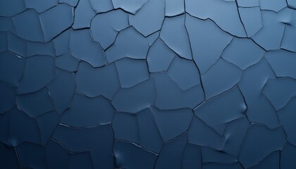 Abstract blue geometric pattern with cracked surface texture creating a unique and modern visual effect ideal for design and art projects.