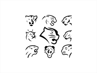 panther logo set design