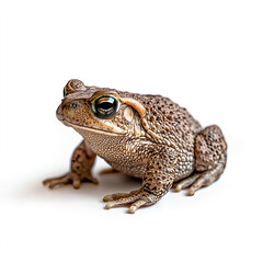 Fototapeta premium Toad, a high-quality photograph on a white isolated background. 