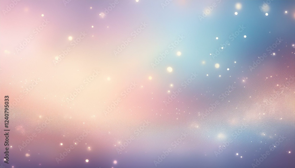 Wall mural pastel glow gradient background with light sparkles and smooth texture