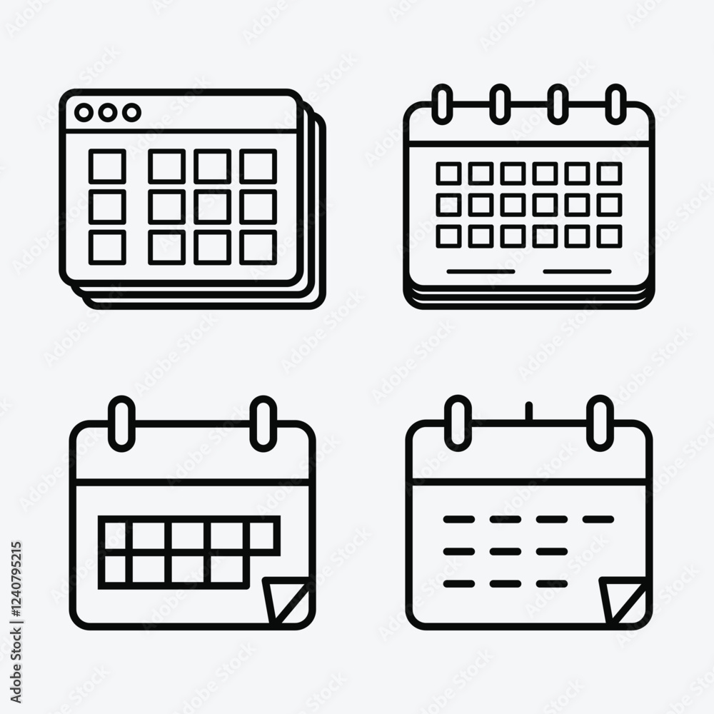 Poster calendar date icon. monthly calendar symbol. flat calendar icon with date marking for planning and s