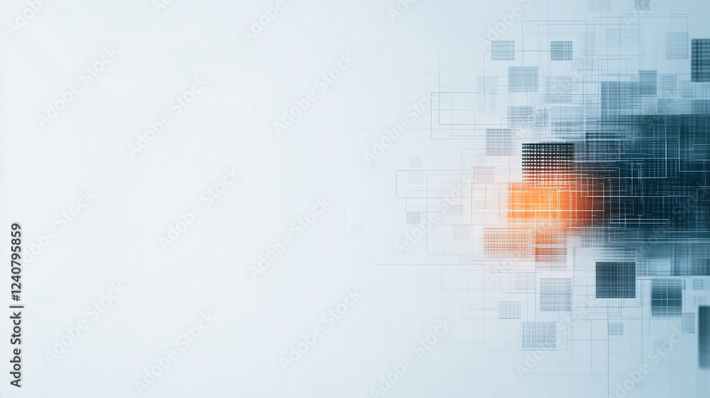 Poster abstract digital background: an abstract digital background with a blend of cool and warm tones, sho