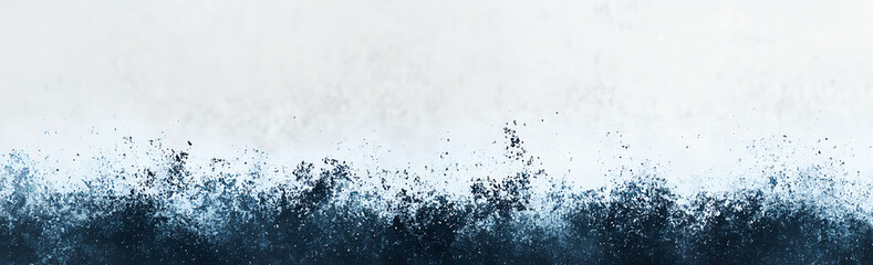 Obraz premium Water splash, isolated on a white background, simple and clean, with clear edge definition, a water wave effect, and a horizontal line composition. The color tone is blue, and the photography 