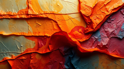 Abstract Expression: A Symphony of Intense Hues and Textures. An exploration of vibrant colors and dynamic forms, evoking a powerful emotional response.
