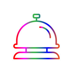 Bell ring line gradient icon
