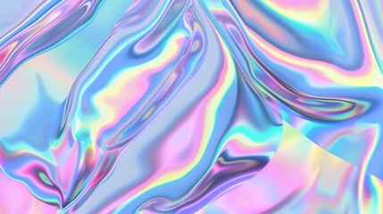 holographic background iridescent effect pastel rainbow liquid metal shiny foil modern design