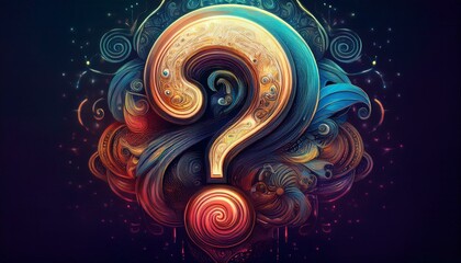 enigmatic question mark graphic design