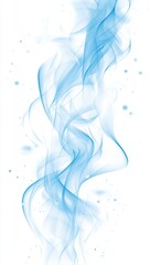 Fototapeta premium Elegant Flowing Blue Ribbons On White A Digital Art Vector For Fluid And Ethereal Design