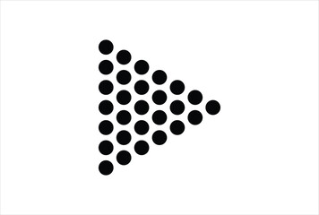 Dotted black arrow icon isolated on transparent background vector template