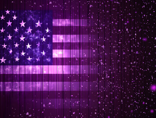 Obraz premium Purple abstract background for US Independence Day. Neural network AI generated art