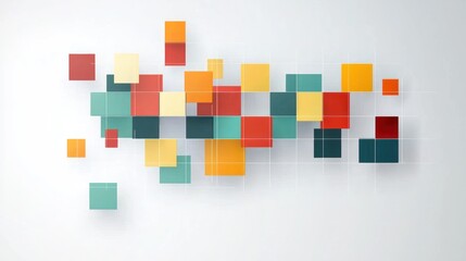 Colorful Geometric Abstract Background with Cubes