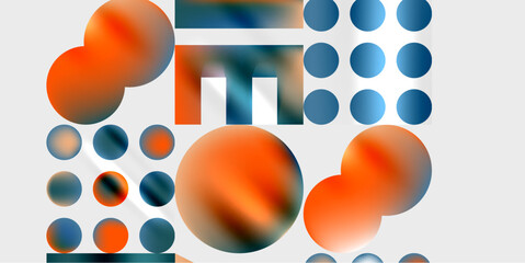 Circles and triangles modern art. Vector Illustration For Wallpaper, Banner, Background, Card, Book Illustration, landing page