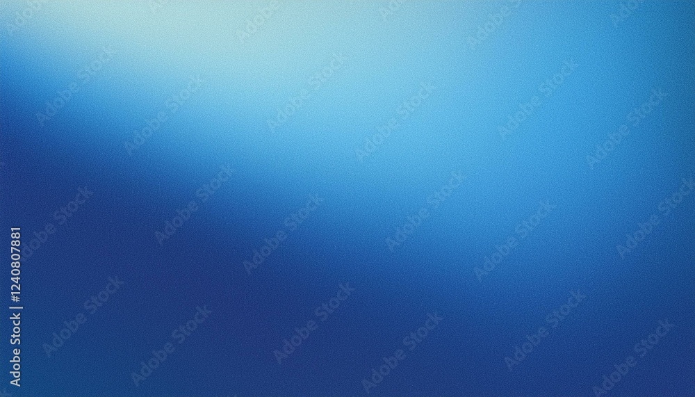 Wall mural abstract soft dreamy blue gradient background with noise grain effect texture