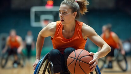 Wheelchair Basketball Player in Action