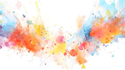 Obraz premium Vibrant Watercolor Splashes Abstract Colorful Background Texture