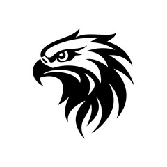 Obraz premium Dynamic Abstract Figure in Minimalist Black Silhouette