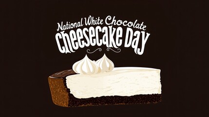National White Chocolate Cheesecake Day, illustration